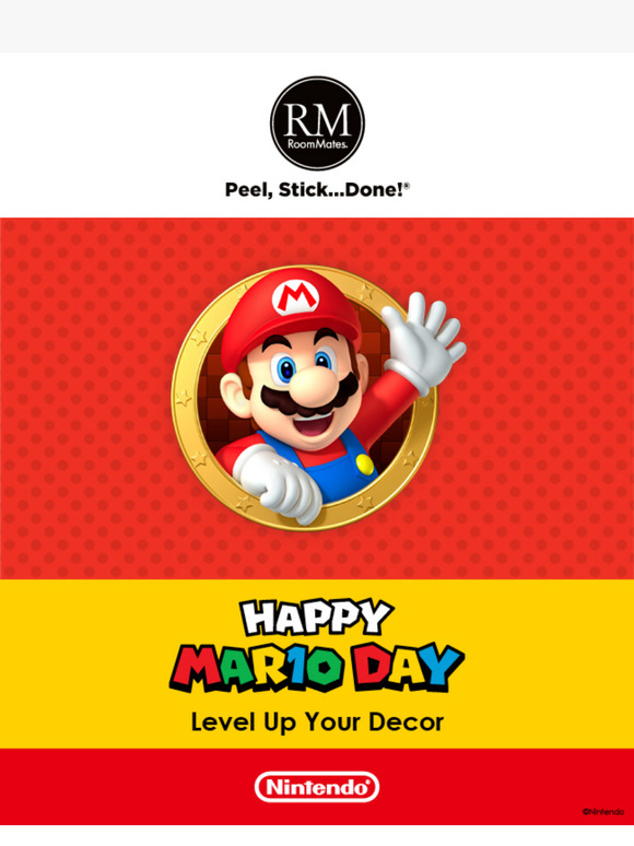 Celebrate Super Mar10 Day with RoomMates Decor!