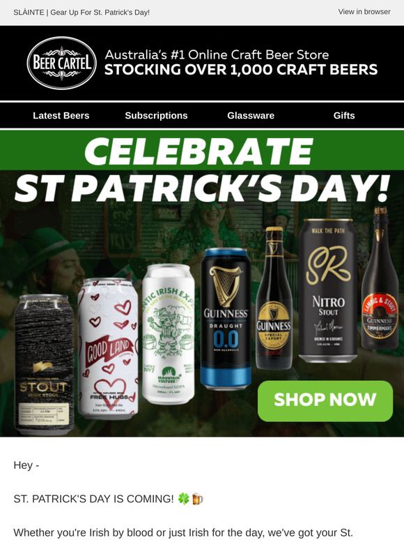 SLÀINTE | Gear Up For St. Patrick's Day! 🍀🍻