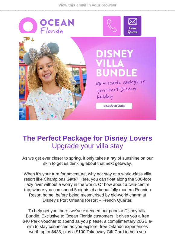 Upgrade with our Disney Villa Bundle 🏠