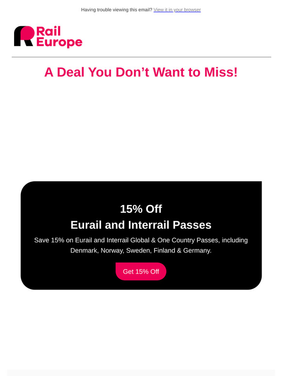 👀 You Won’t Believe This Deal – 15% Off Rail Passes!
