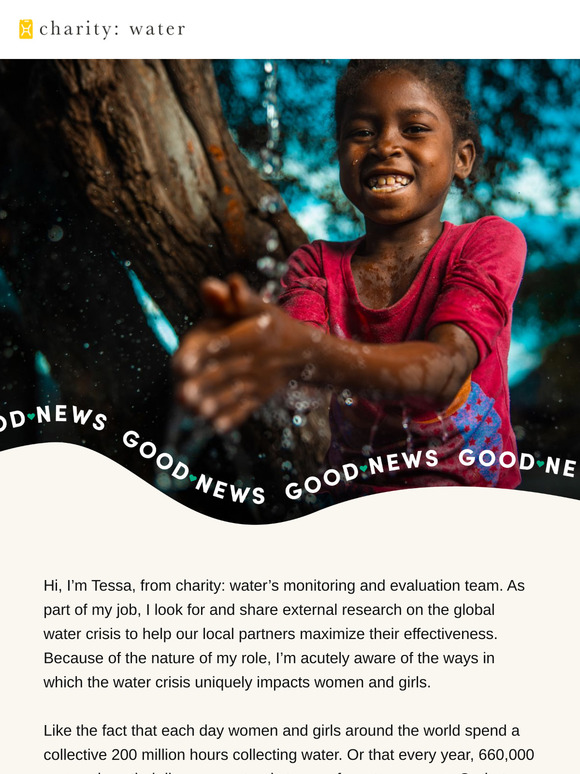 Good News: Women and girls are reclaiming precious time