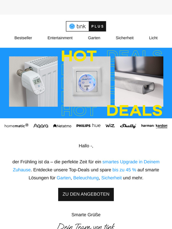 🌷 Frühlingssale bei tink: Jetzt bis zu 45 % sparen