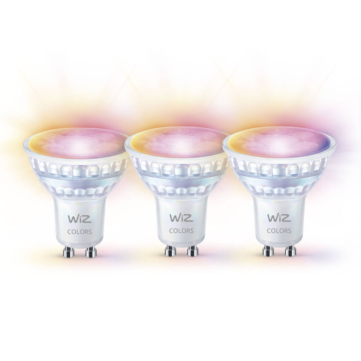 Image of WiZ Tunable White & Color GU10 60W - GU10 Spot mit Glaslinse - 3er-Set - Weiß