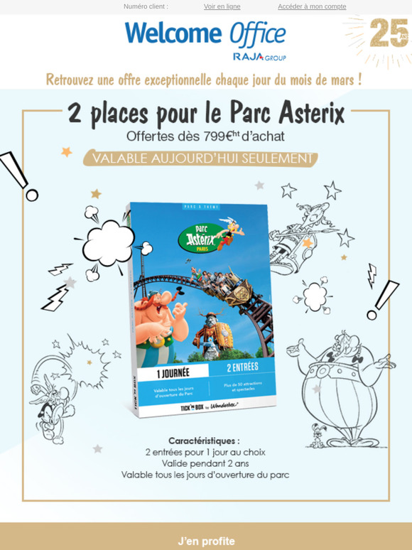 2 places offertes pour le Parc Astérix !