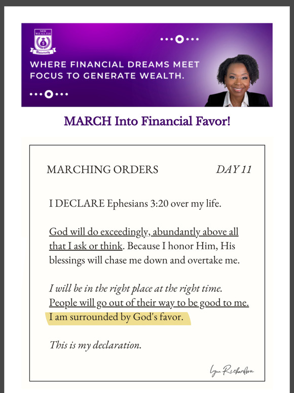 MARCH Into Financial Harmony