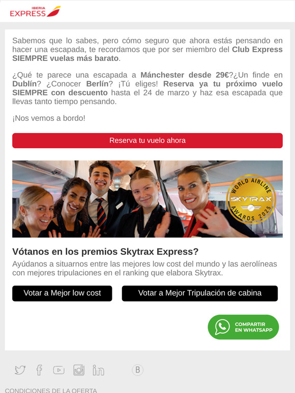 ¡Escápate a Europa desde 29€!