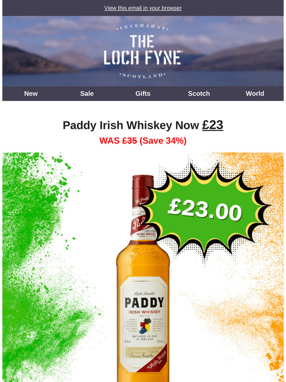 34% Off Paddy Irish Whiskey 💚🤍🧡