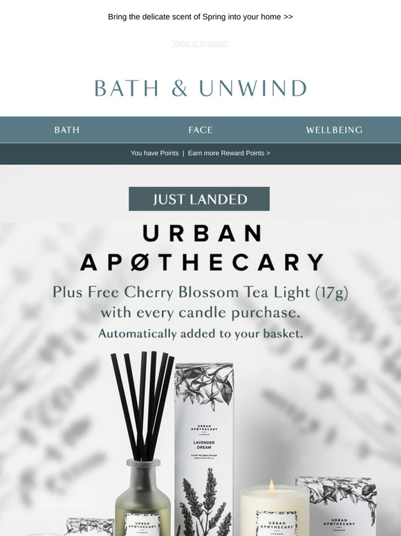 Discover Urban Apothecary: Free Tea Light with every candle order 🕯