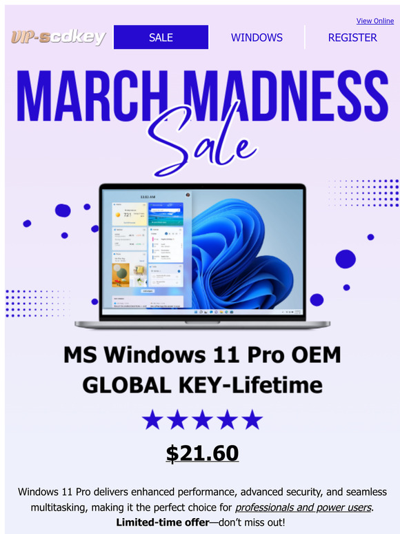 March Madness Blowout: Windows & Office for Less