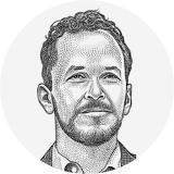 Nat Ives stipple portrait