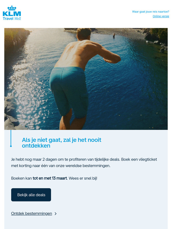 Nog 2 dagen korting op veel bestemmingen 🌍