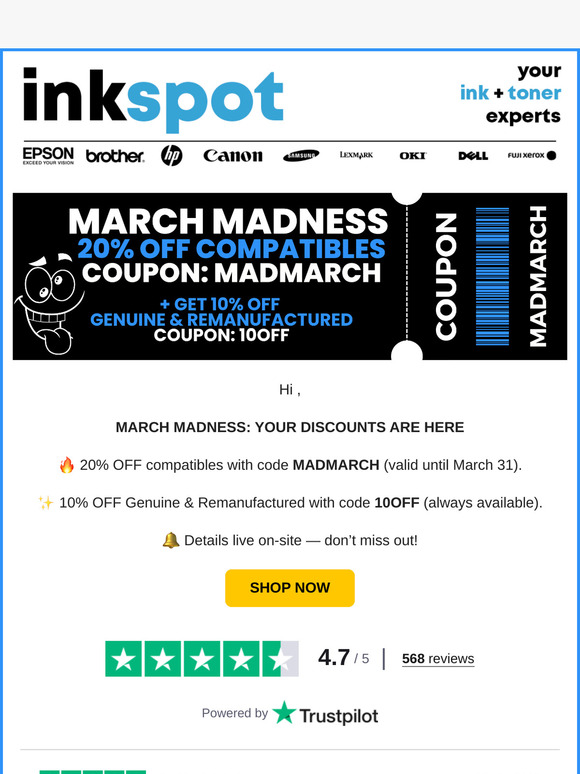 20% Off Compatibles — This March!