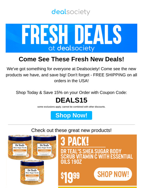 Save Big on These Fresh Deals at Dealsociety!