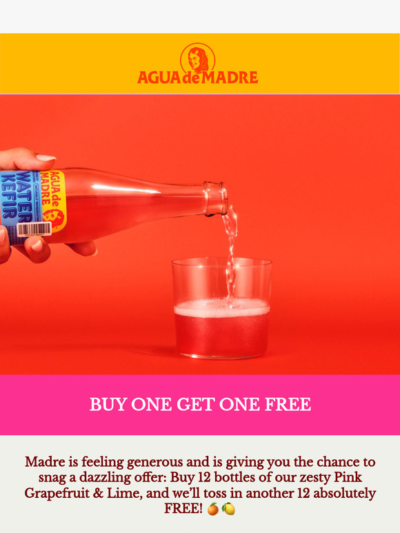 Buy One Get One Free Pink Grapefruit and Lime Bottles Offer