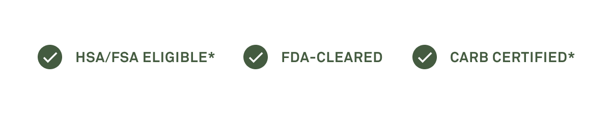 HSA / FSA Eligible | FDA-Cleared | Carb Certified