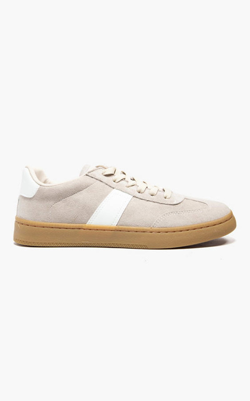 Lace Up Casual Trainer With Side Stripe