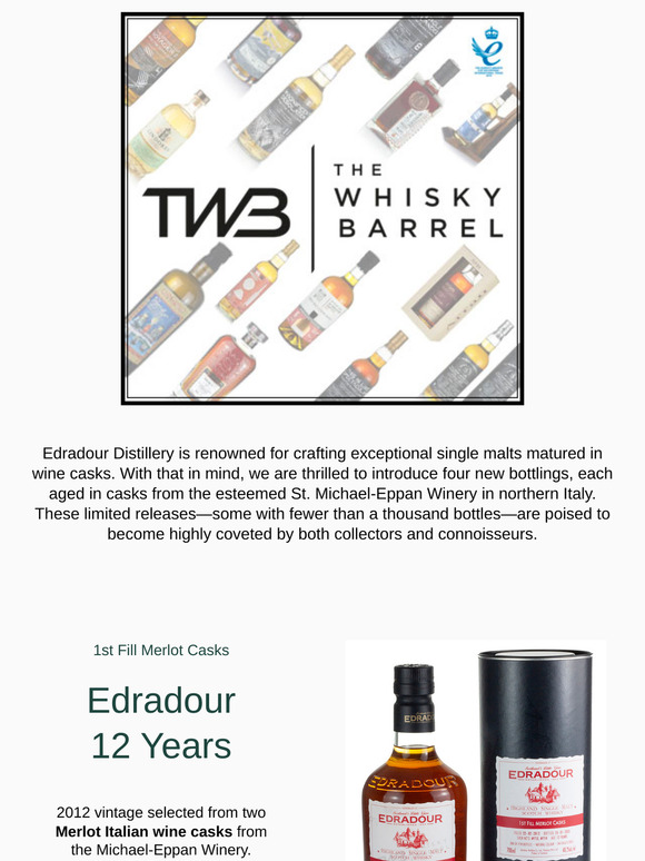 Edradour St. Michael-Eppan Winery Casks on sale now 🇮🇹
