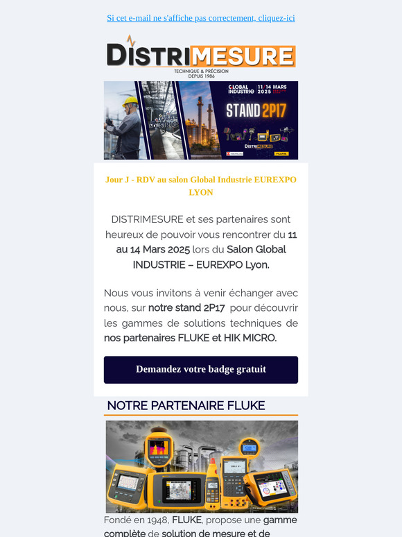 DISTRIMESURE - Retrouvez nous sur le salon Global Industrie 2025
