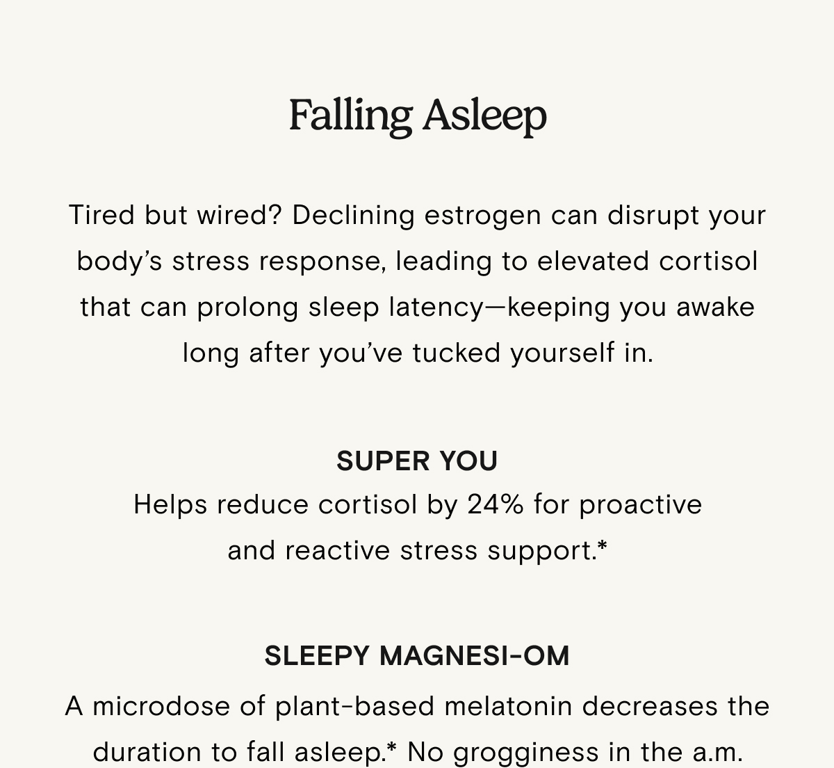 Fall asleep faster 