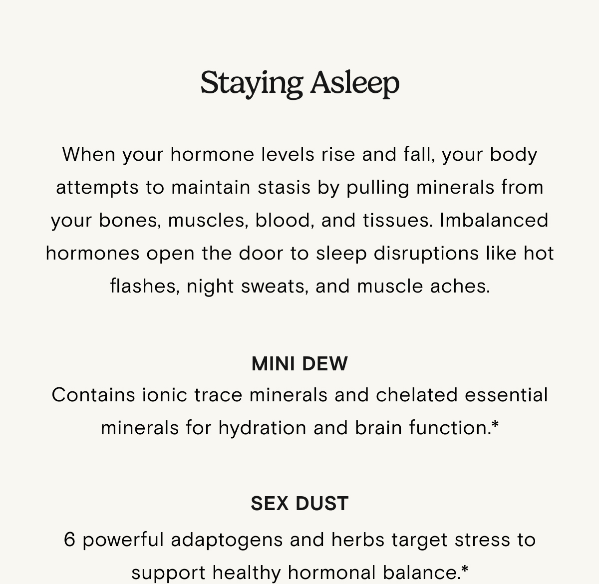 Stay asleep longer