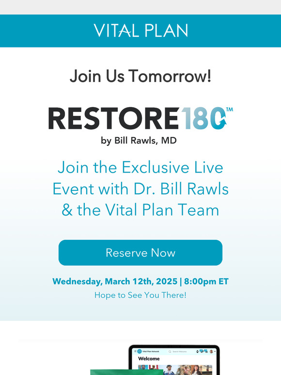 Exclusive Live Event with Dr. Rawls – Join Us Tomorrow!