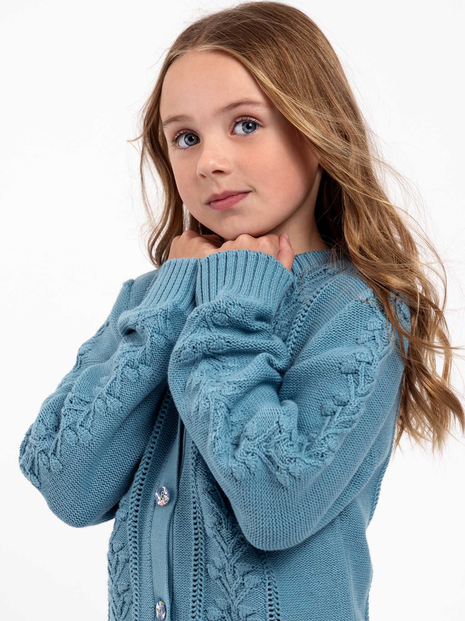 Image of Floral Cardigan Teal
