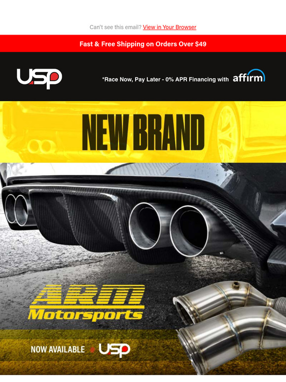 NEW // ARM Motorsports Now at USP – Performance Meets the Best Deals!