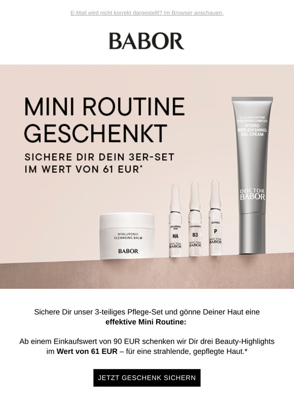 Sichere Dir Deine Mini Routine im Wert von 61 EUR 🎁