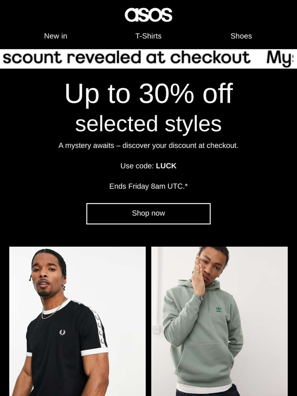 Up to 30% off selected styles