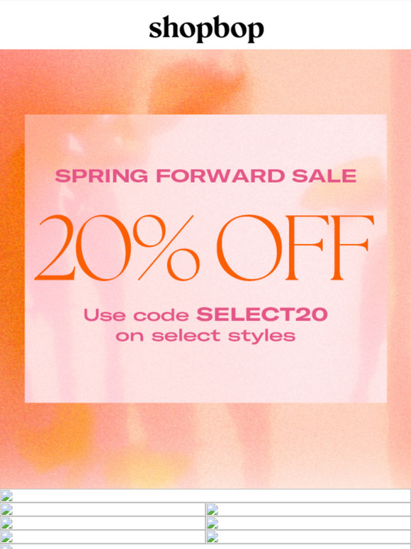 20% OFF… starting now