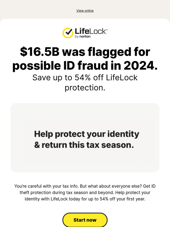Save big on LifeLock during tax season. 💲🕰️