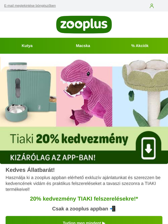 -20% TIAKI felszerelésekre 🔥