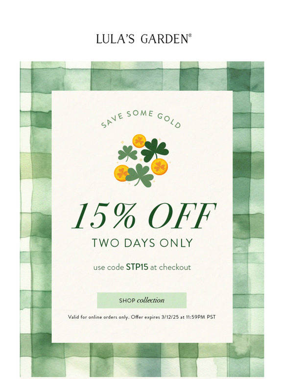 15% Off St. Patrick's Day Gifts! 🍀