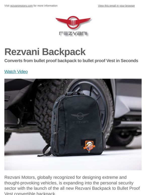 Rezvani Convertible Backpack