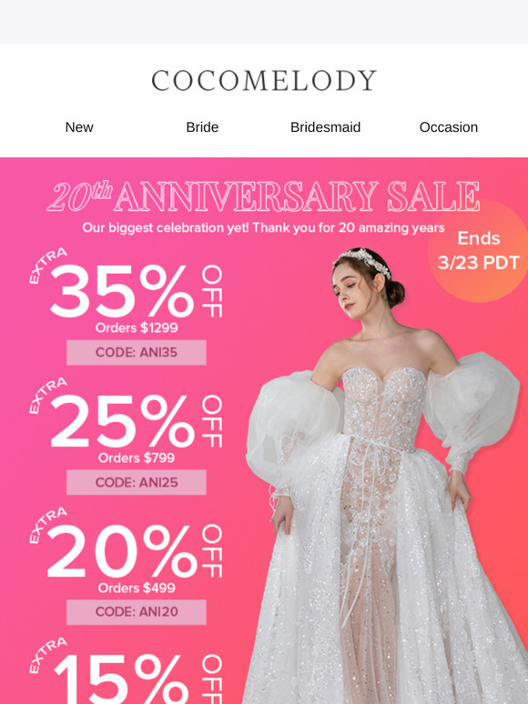 😍🎁 Our Anniversary Gift to You: Up to 35% Off!