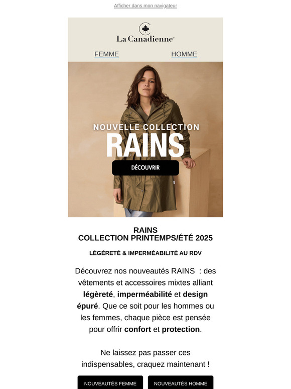 🌧️ Nouveautés RAINS : légèreté & imperméabilité
