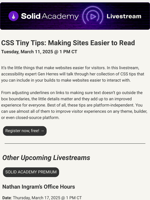Join us for an expert-led session on CSS accessibility