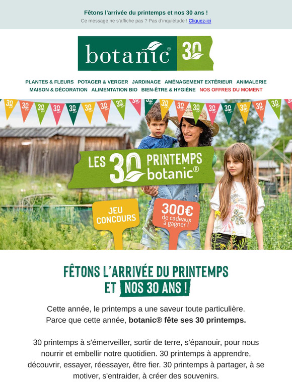 Fêtons l'arrivée du printemps et nos 30 ans !🎉💚