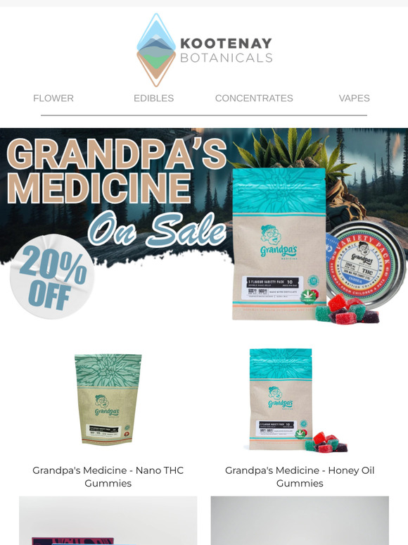 Tried, True & 20% Off—Grandpa’s Medicine is Here