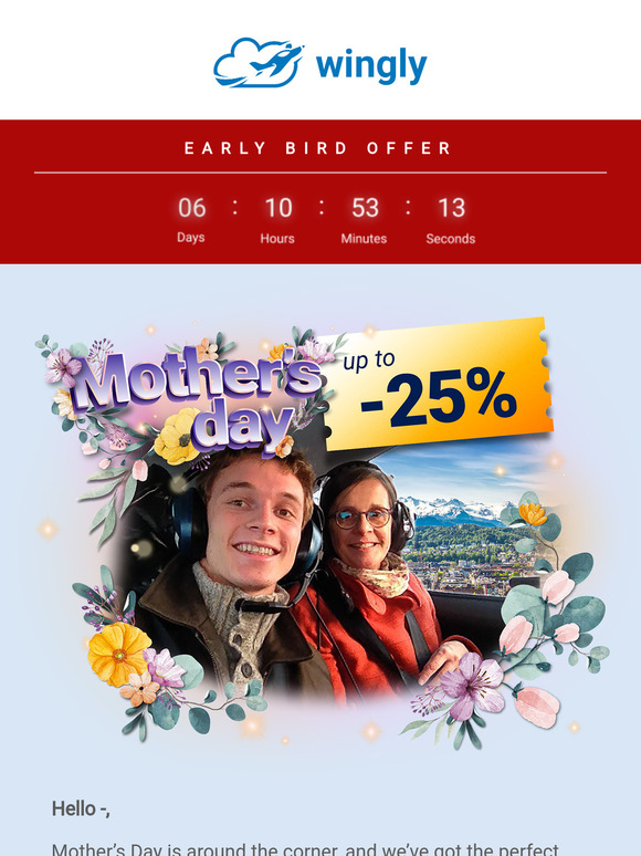 —, take Mum on a private flight for Mother’s Day 💐🛩️