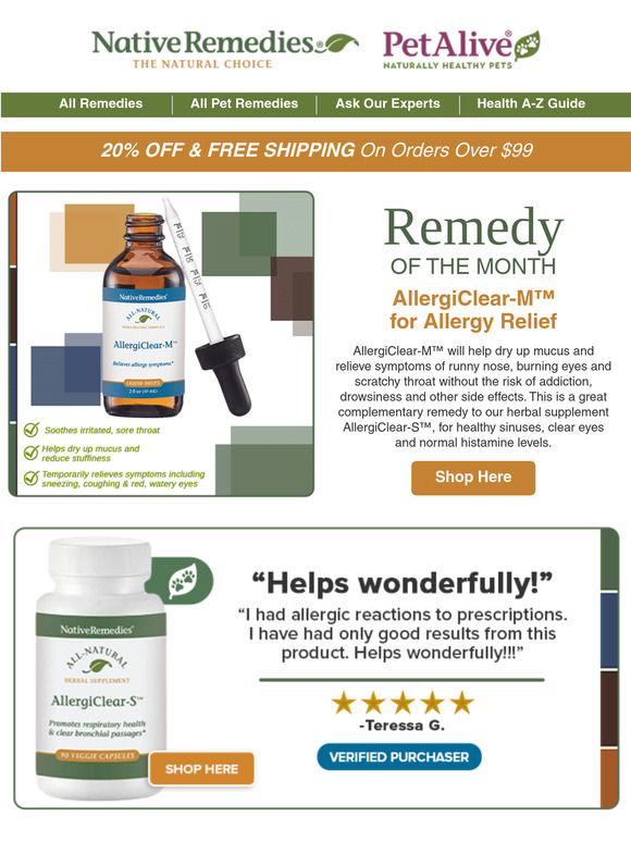 Native Remedies Say HELLO to Our Remedy of the Month Milled