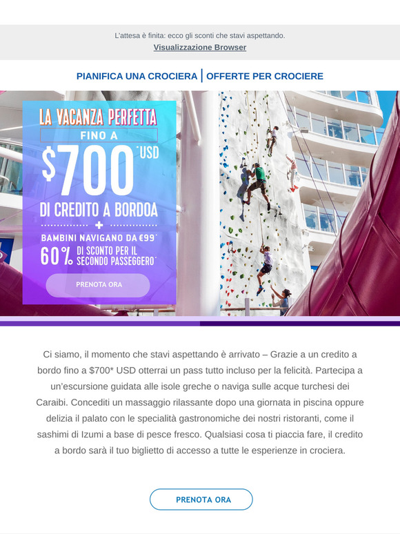 Trasforma l’incredibile in realtà con un credito a bordo fino a $700