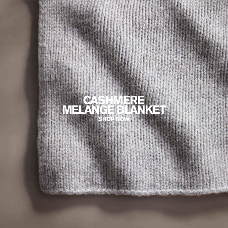Cashmere Melange Knit Blanket