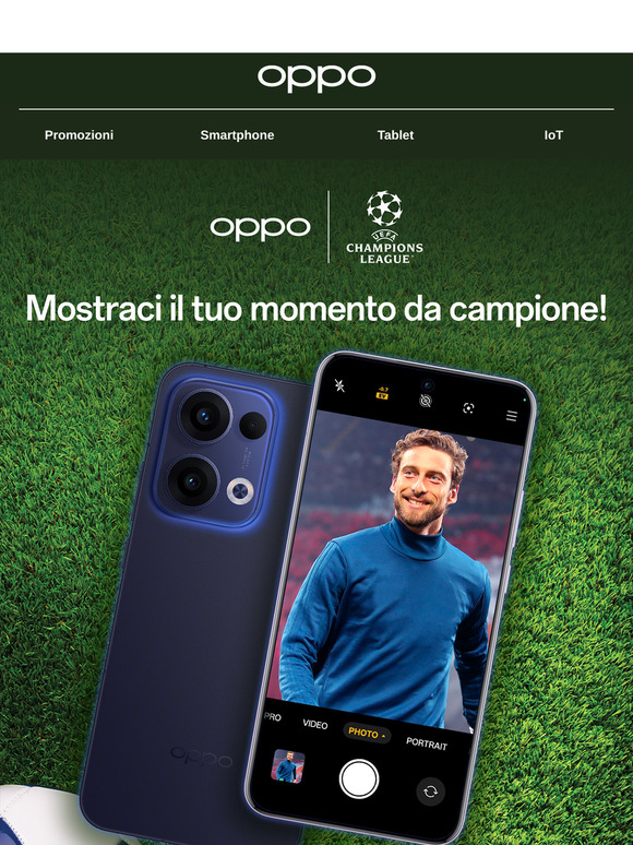 Condividi il tuo momento da campione con OPPO!