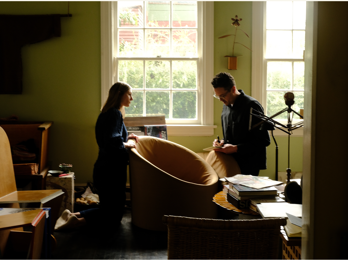 Members of our Product Team reviewing the prototype at Gere's home in Los Angeles.