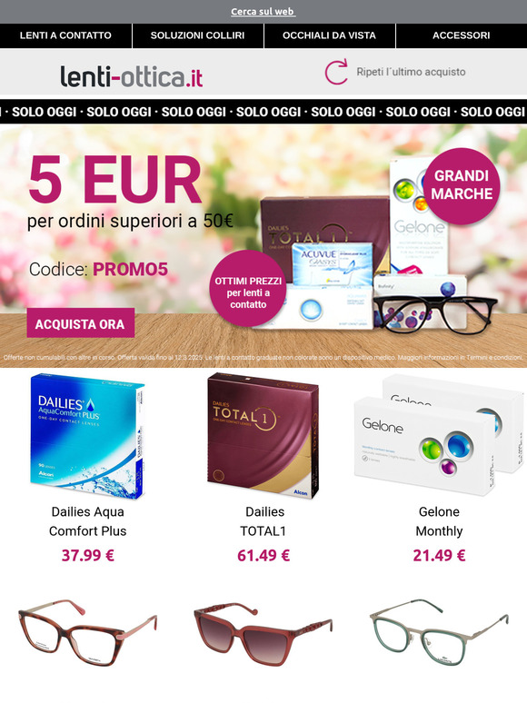 ⏰Solo fino a mezzanotte: se acquisti oltre 50€, ricevi in regalo 5€