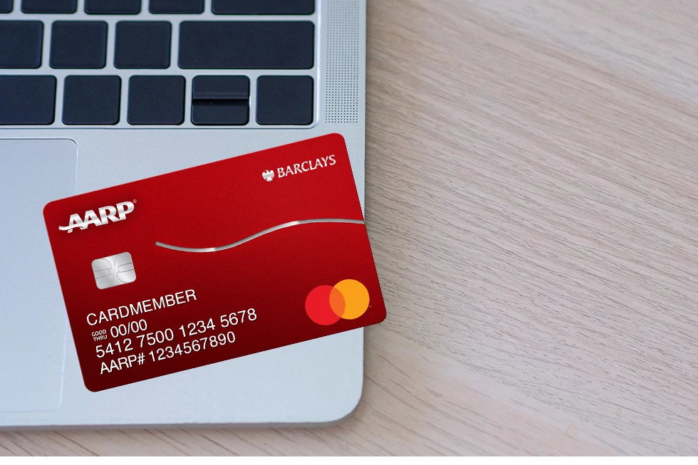 Credit card on laptop