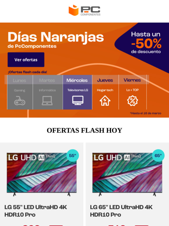 Mira las ofertas FLASH de hoy 📺 Días Naranjas 🧡