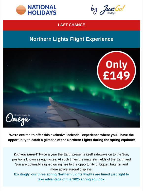 Last chance! See the Northern Lights for £149pp