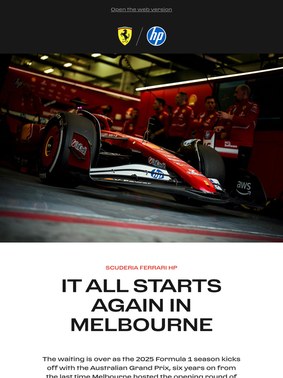 It all starts again in Melbourne